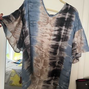 Tie dye blouse with tie back